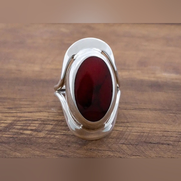❤️ JASPER STERLING SILVER RING - Picture 2 of 9